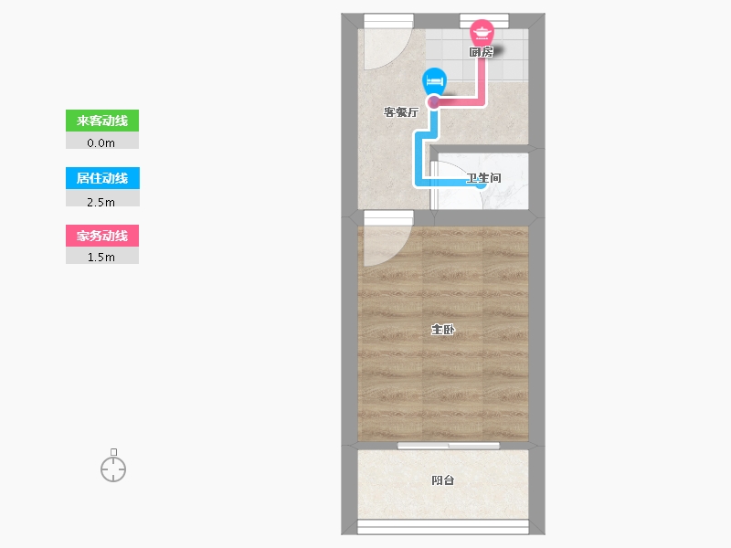 浙江省-杭州市-青春坊小区(公寓住宅)-21.08-户型库-动静线