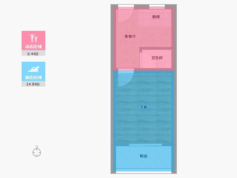 浙江省-杭州市-青春坊小区(公寓住宅)-21.08-户型库-动静分区