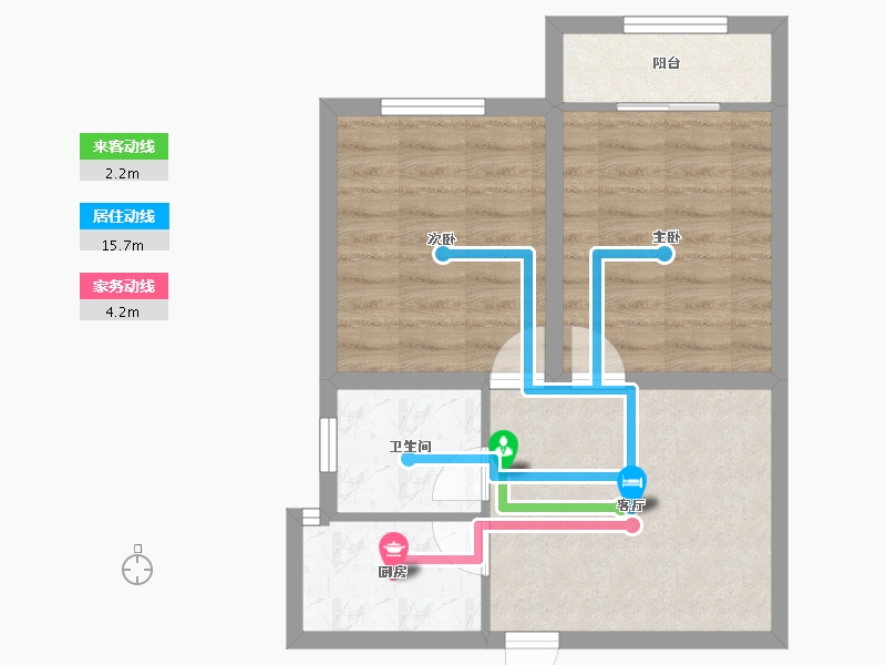 浙江省-杭州市-紫玉公馆-50.01-户型库-动静线