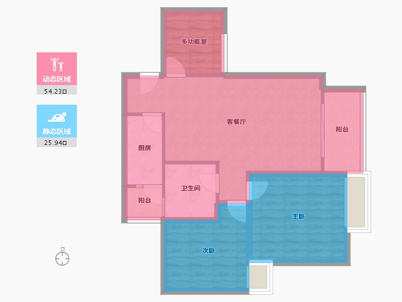 四川省-成都市-温哥华南苑-71.67-户型库-动静分区