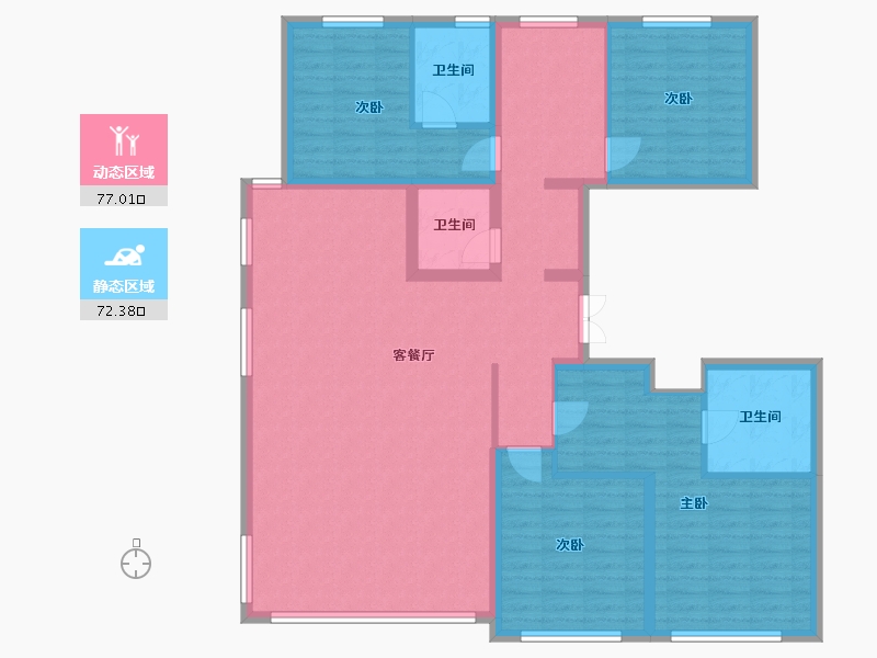 河北省-保定市-尚玉园-135.93-户型库-动静分区