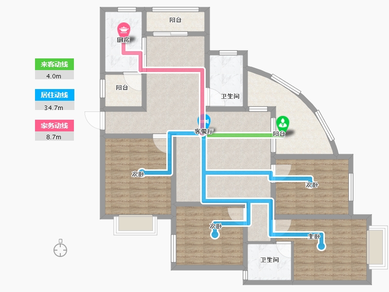 江西省-吉安市-吉福苑小区-124.20-户型库-动静线