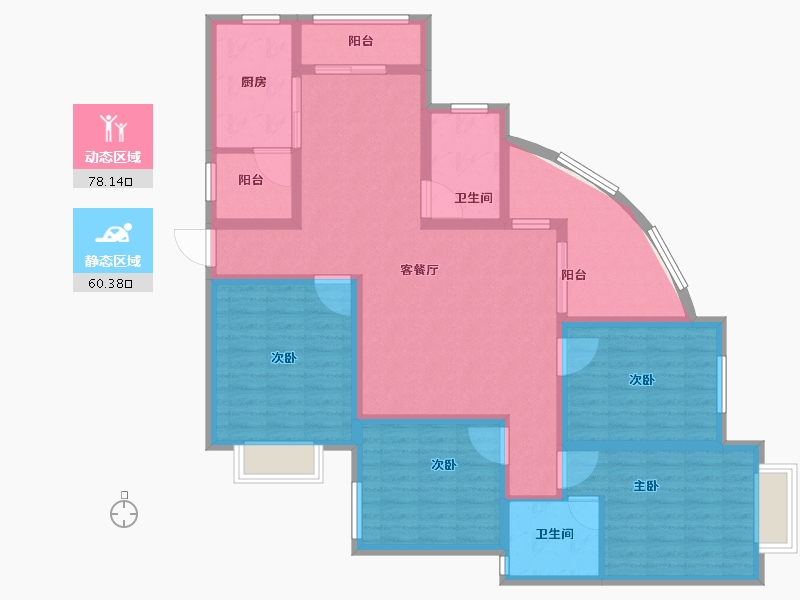 江西省-吉安市-吉福苑小区-124.20-户型库-动静分区