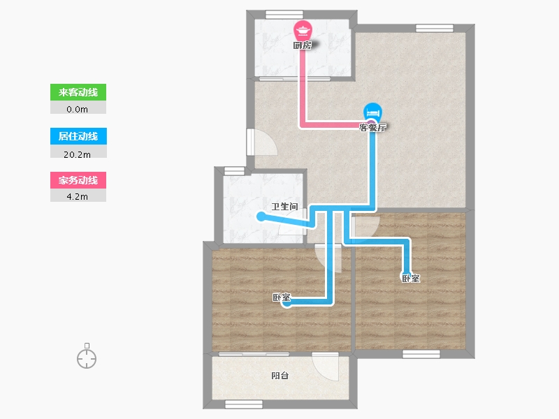 福建省-厦门市-沧一小区-68.58-户型库-动静线