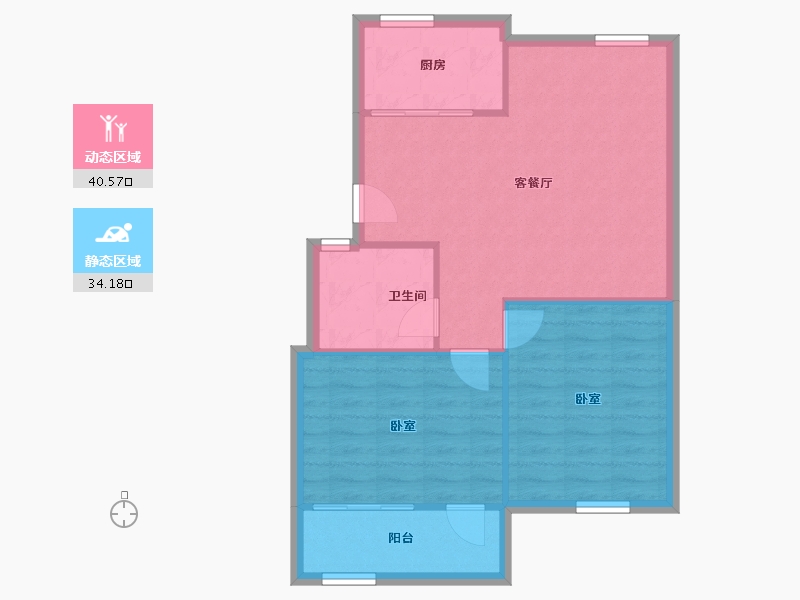 福建省-厦门市-沧一小区-68.58-户型库-动静分区