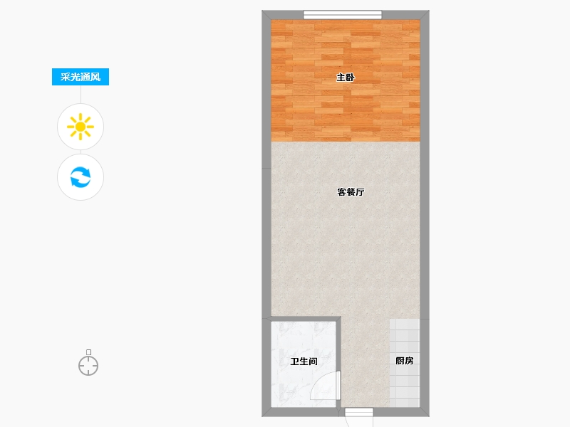 浙江省-杭州市-盛世嘉园(公寓住宅)-44.94-户型库-采光通风