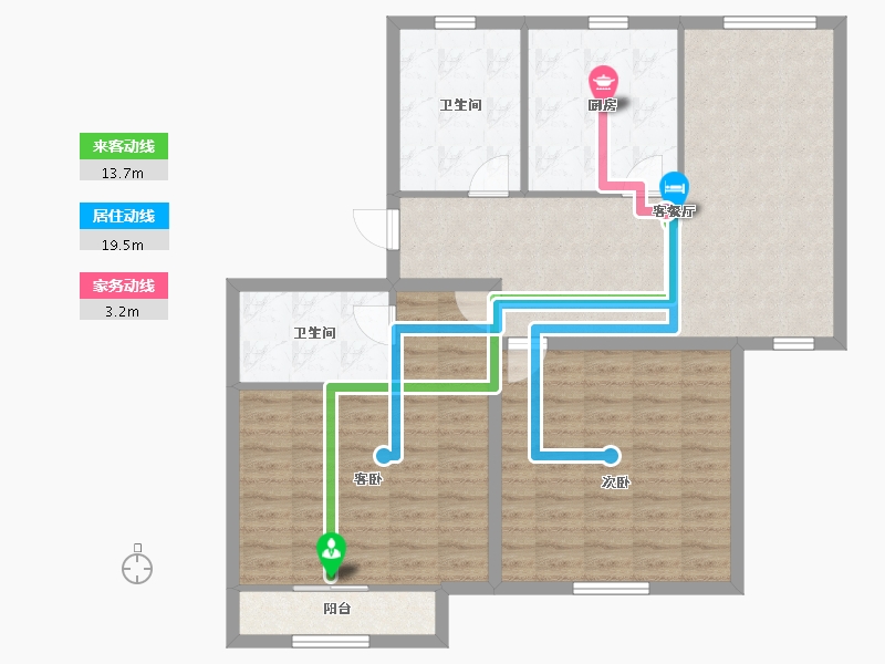 浙江省-杭州市-盛世嘉园(公寓住宅)-102.64-户型库-动静线