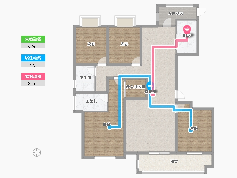 浙江省-杭州市-中国铁建江南国际城-133.56-户型库-动静线