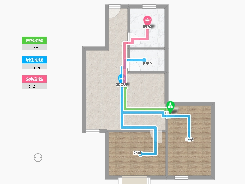 山东省-青岛市-宜昌馨苑-62.58-户型库-动静线