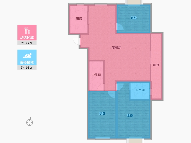 浙江省-杭州市-金域兰庭-115.19-户型库-动静分区