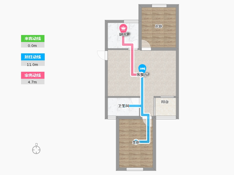 浙江省-杭州市-庆春苑-57.59-户型库-动静线