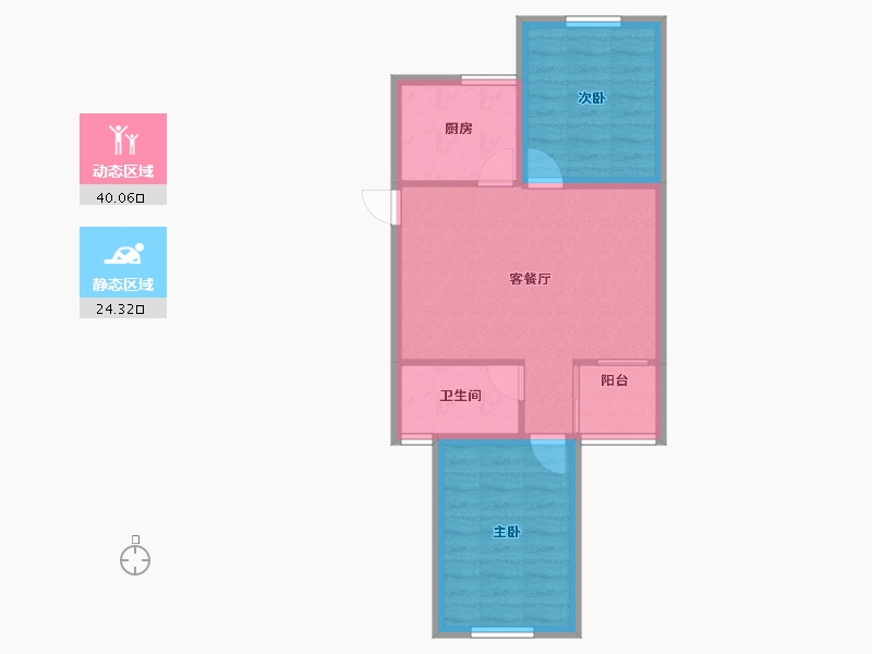 浙江省-杭州市-庆春苑-57.59-户型库-动静分区