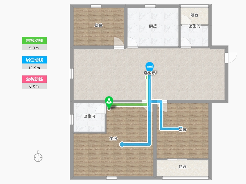 江苏省-苏州市-湖滨华城富贵苑-129.88-户型库-动静线