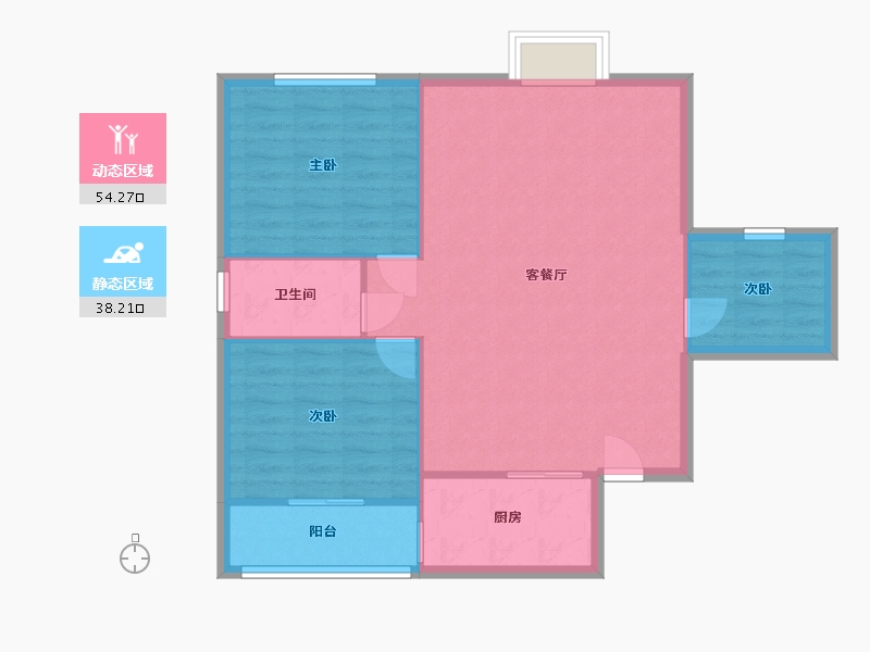 山东省-济宁市-燕京花园-四期-85.00-户型库-动静分区