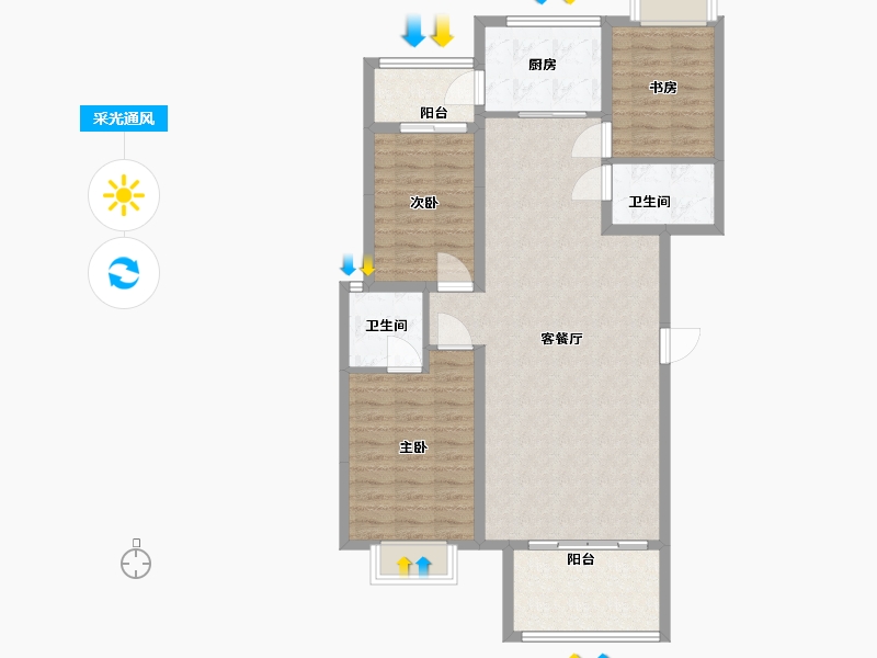 陕西省-安康市-康泰园-100.00-户型库-采光通风