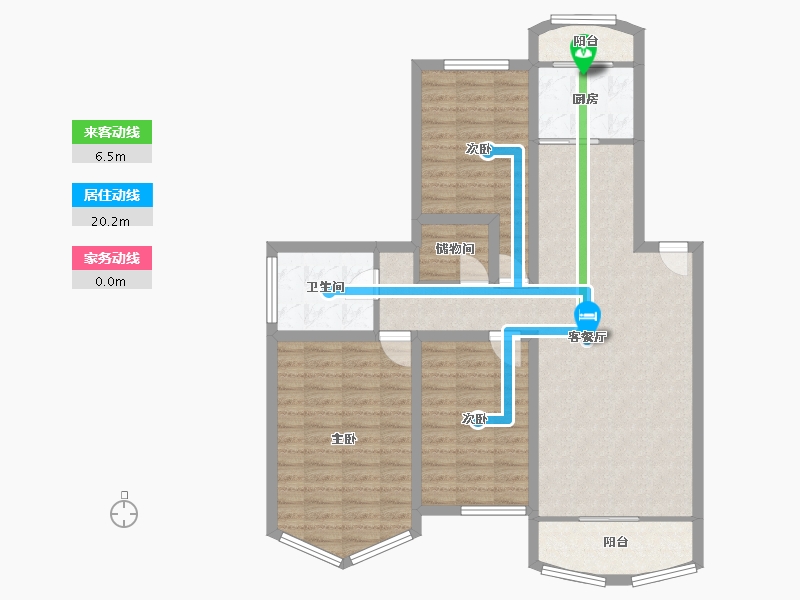 辽宁省-大连市-盛新园-97.31-户型库-动静线