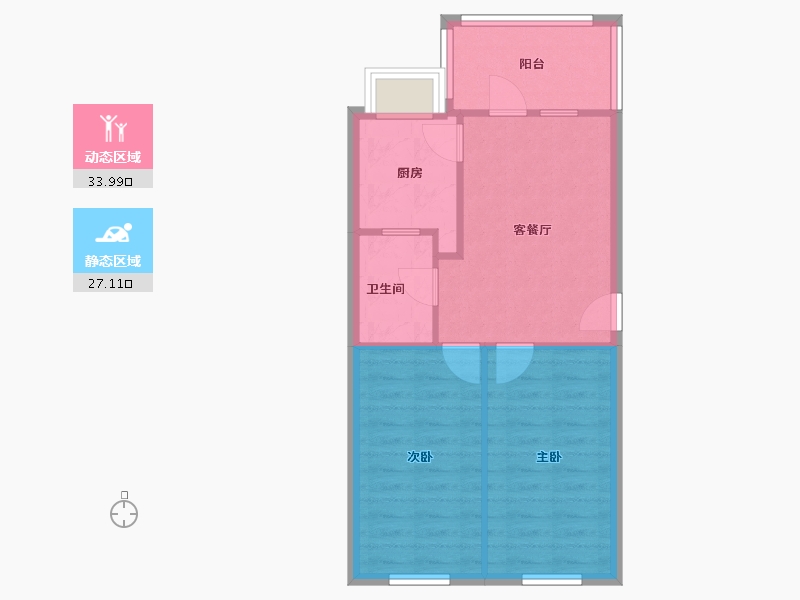 甘肃省-兰州市-五建西固小区-55.22-户型库-动静分区