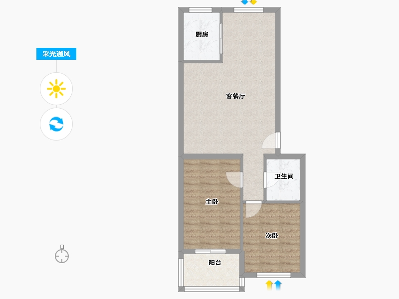 宁夏回族自治区-银川市-物华兴洲苑-63.20-户型库-采光通风