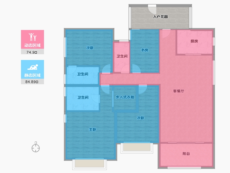 北京-北京市-万科皇马郦宫-156.00-户型库-动静分区