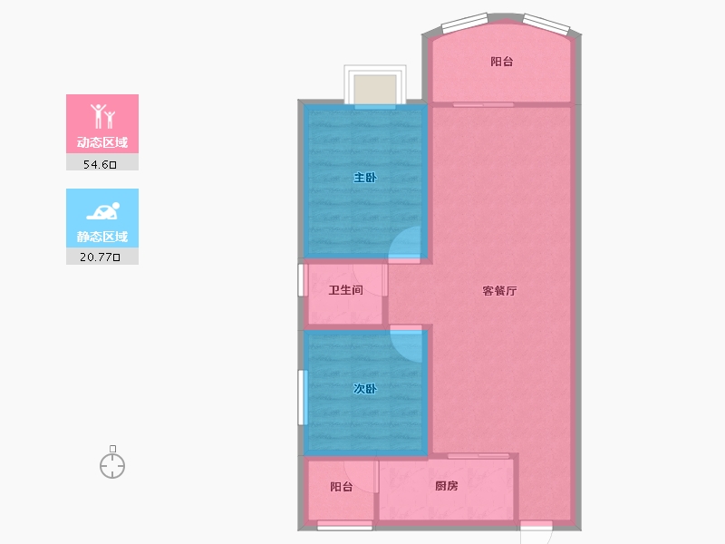 广东省-广州市-绿佳花园-67.46-户型库-动静分区