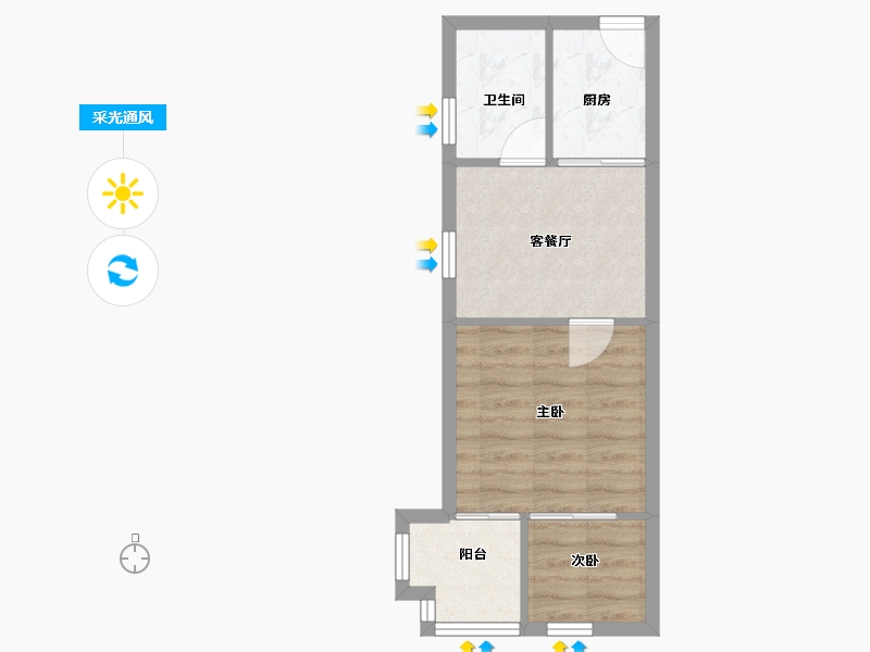 浙江省-台州市-城市之光小区-36.99-户型库-采光通风