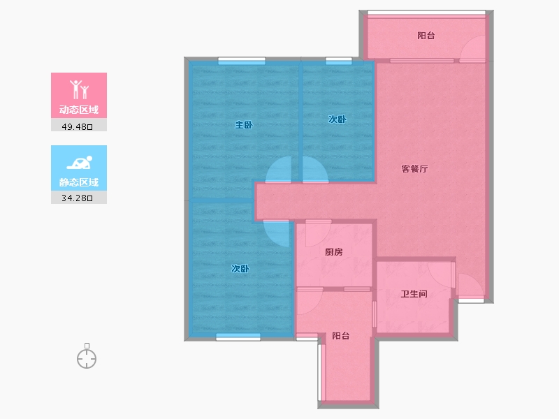 广东省-广州市-丽康居-75.68-户型库-动静分区