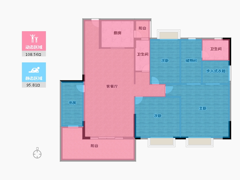 广东省-广州市-昊龙花园-188.24-户型库-动静分区