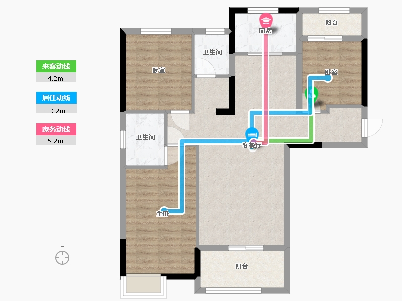 湖北省-武汉市-武汉城建天惠园-94.38-户型库-动静线