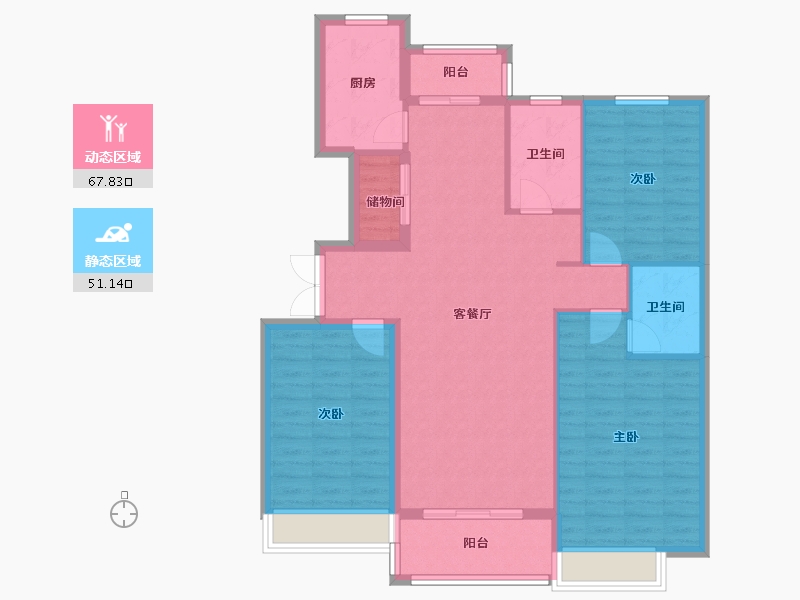 河南省-开封市-杞县杞国新城-北区-108.00-户型库-动静分区