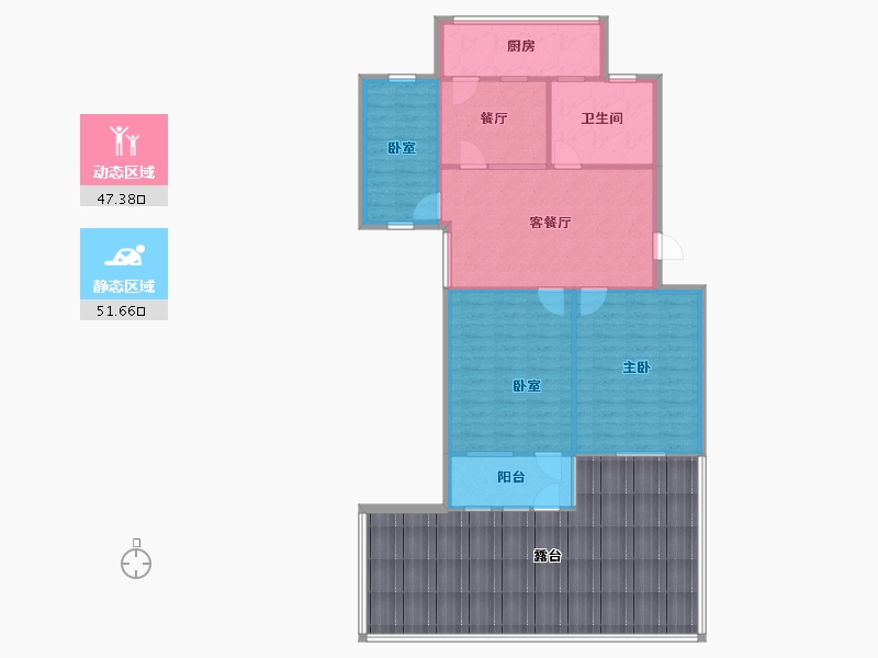 江苏省-苏州市-向阳小区-131.43-户型库-动静分区