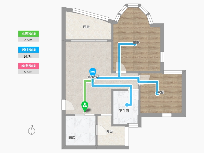 广东省-广州市-祈福新村山泉居-50.24-户型库-动静线