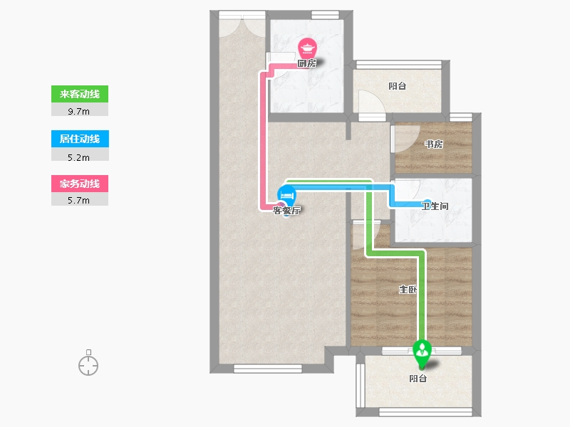 河北省-廊坊市-路劲阳光城-64.30-户型库-动静线