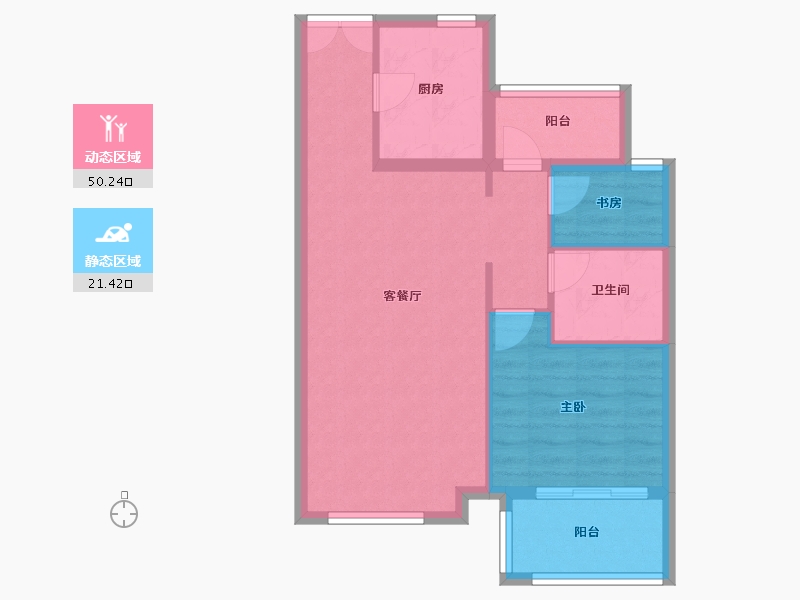 河北省-廊坊市-路劲阳光城-64.30-户型库-动静分区