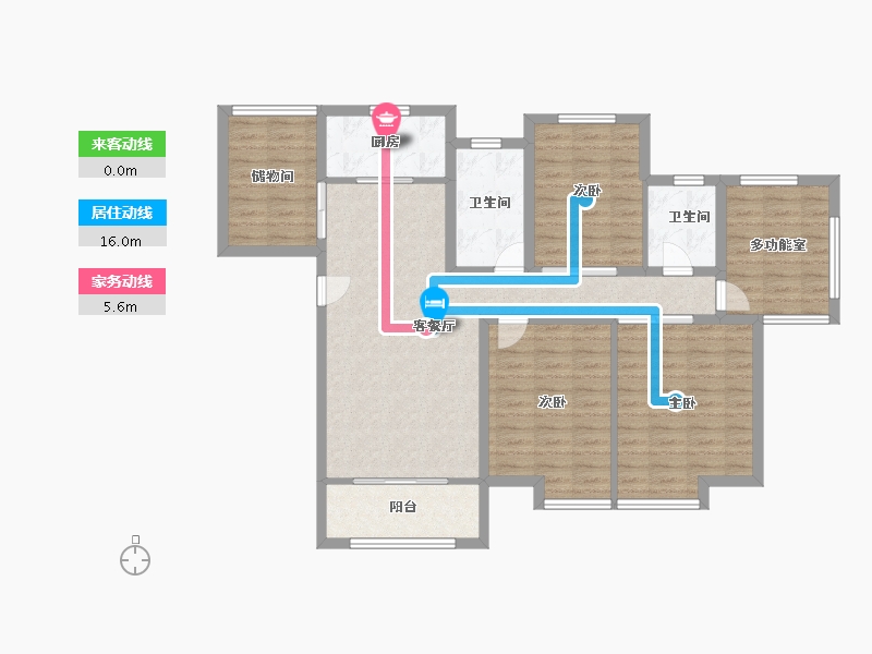 山东省-烟台市-金海名园-108.00-户型库-动静线