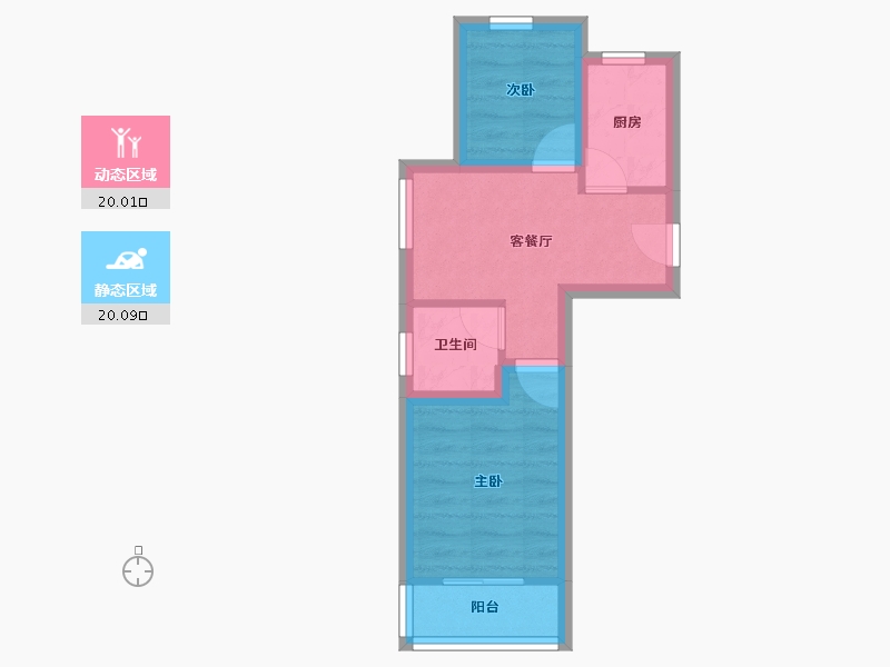 浙江省-杭州市-中兴景冉家园-34.55-户型库-动静分区