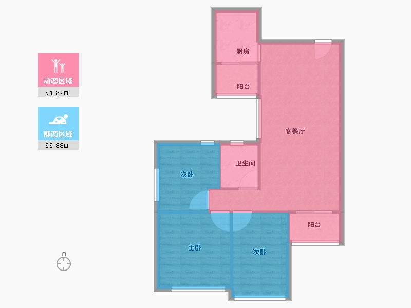 广东省-广州市-丽康居-78.00-户型库-动静分区