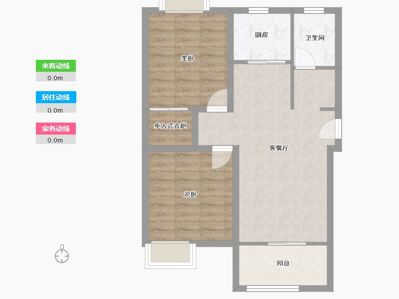 广东省-佛山市-云山峰境花园-65.28-户型库-动静线