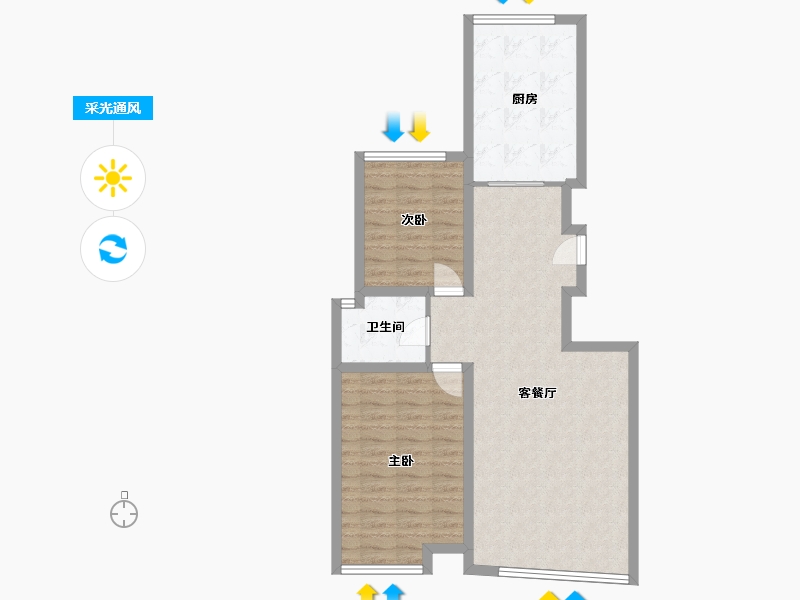 辽宁省-大连市-壹品星海-79.46-户型库-采光通风