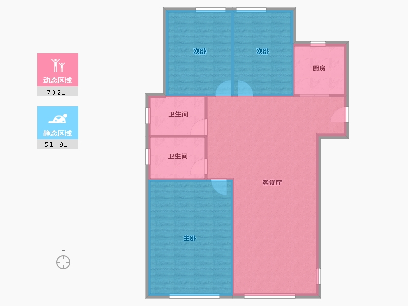 山东省-烟台市-金海名园-113.00-户型库-动静分区