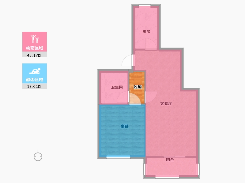 上海-上海市-新民旺苑-北区-55.32-户型库-动静分区