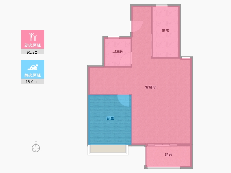 上海-上海市-映虹桥-101.60-户型库-动静分区