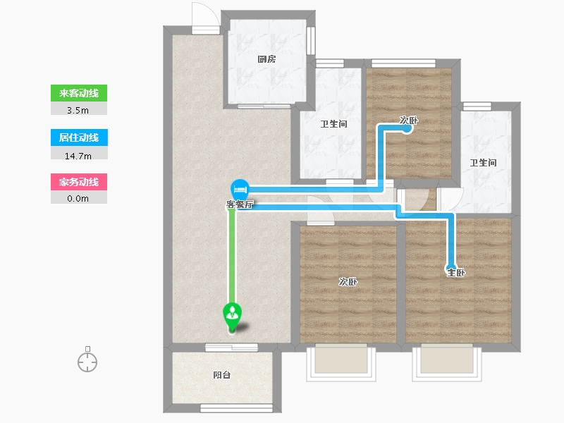 河北省-保定市-璟宸河畔-89.60-户型库-动静线