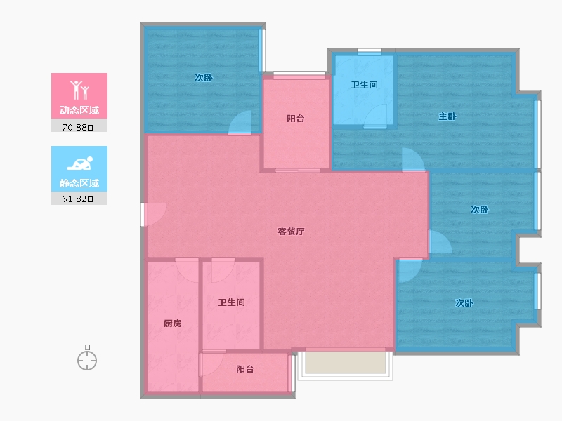 云南省-昆明市-金江区曦苑-122.00-户型库-动静分区