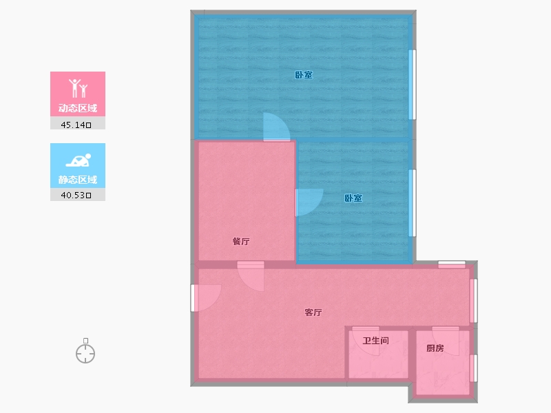 北京-北京市-上地东里-77.84-户型库-动静分区