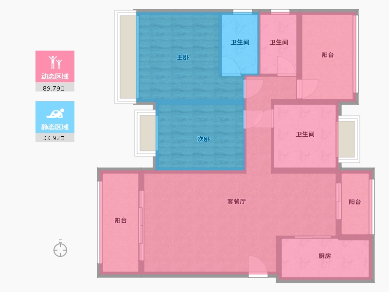 广东省-中山市-紫岭国际-111.20-户型库-动静分区