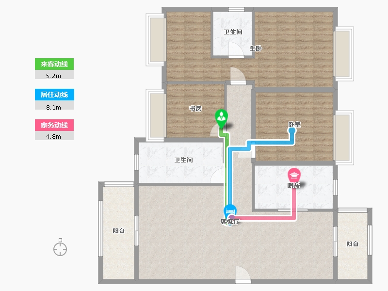 湖北省-黄石市-澄月勝景-142.00-户型库-动静线