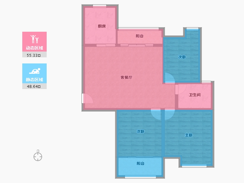 山东省-烟台市-金海名园-94.00-户型库-动静分区