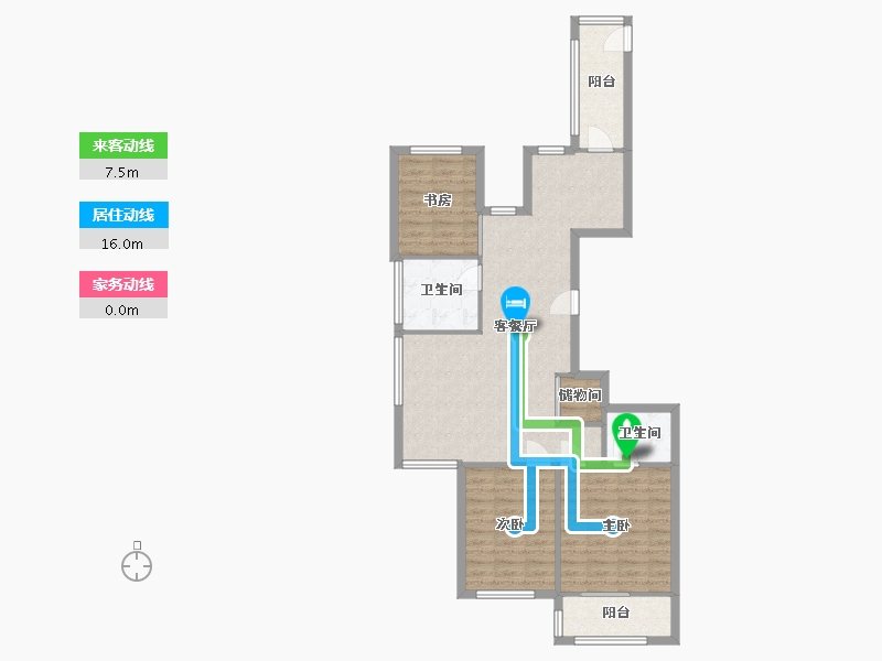 浙江省-温州市-仁和锦园-90.00-户型库-动静线