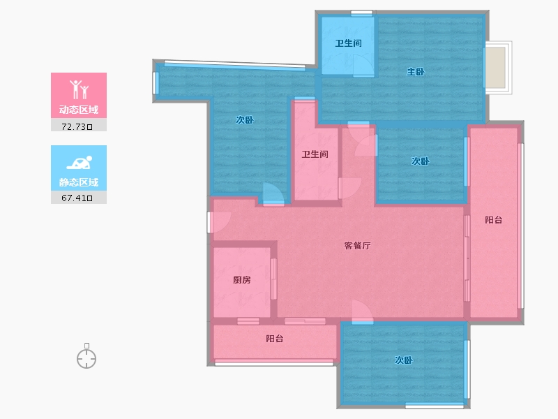 湖南省-衡阳市-金悦学府-94.51-户型库-动静分区