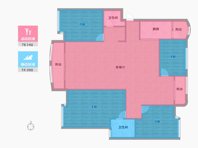 云南省-昆明市-江东安康园-124.96-户型库-动静分区